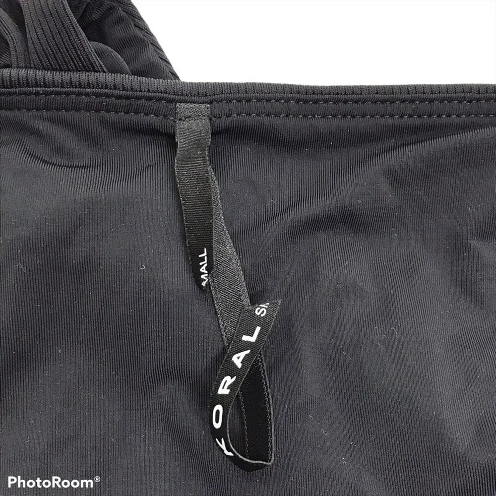 Koral solid black ribbed bikini bottoms cheeky - Picture 6 of 6